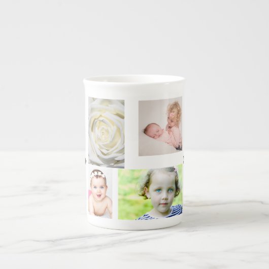 10 oz Bone China Custom Mug Ajouter Photos Par Zaz (Devant)