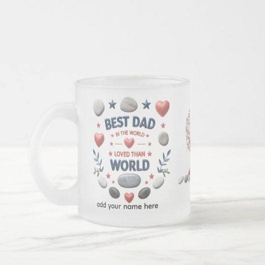 10 oz de verre givré Mug personnalisé (Gauche)