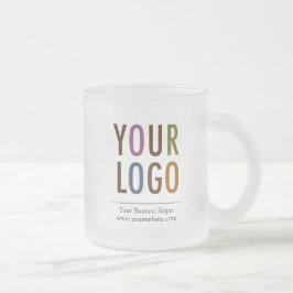 10 oz Frosted Glass Mok Business Logo Geen minimum
