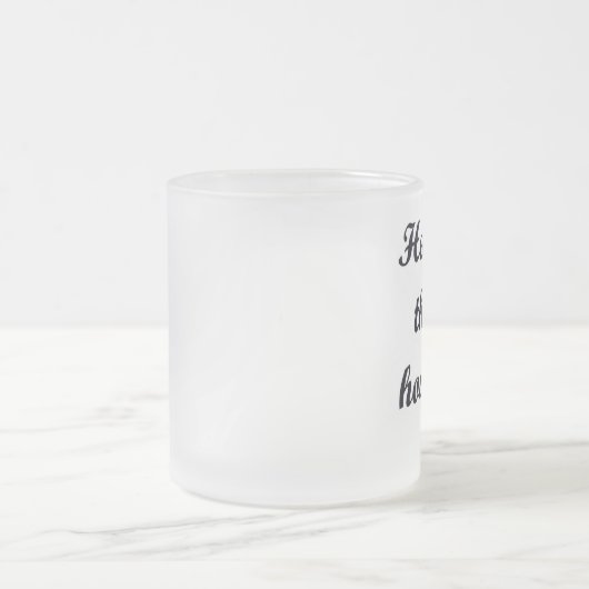 10 oz Frosted Mok-Hallo Parlement Matglas Koffiemok (Center)