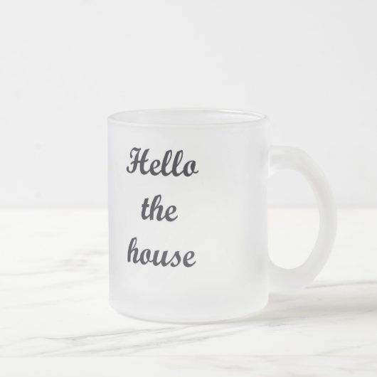 10 oz Frosted Mok-Hallo Parlement Matglas Koffiemok (Rechts)