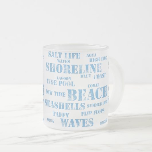10 oz frosted mug in beach (Devant droit)