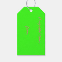 10-Pack van Custom Neon Green Gift Labels