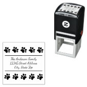 10 Paw Prints - Vierkante Zelfinkt Stempel (In situ)