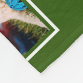 10 Pet Foto's Vrolijk Kerstfeest | Green Fleece Deken (Hoek)