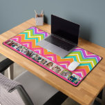 10 Photo Collage - grand motif en chevron coloré<br><div class="desc">Ce montage photo amusant comprend une place pour 10 photos. La grille comprend un collage photo en forme de carré avec beaucoup de place pour ajouter vos photos de fête préférées. Le motif en chevron clair dans de nombreuses couleurs joyeuses ajoute un peu de fantaisie au design. Les photos carrés...</div>