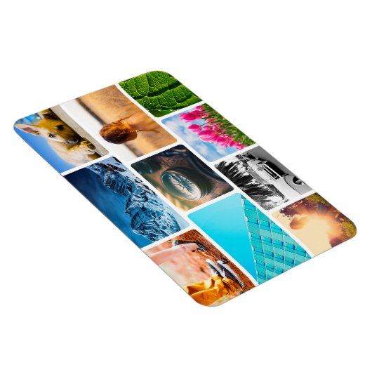 10 Photo Fridge Magnet Modèle Collage blanc (Côté Droit)