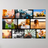 10 Photo Poster Collage Modèle Black Frame (Devant)