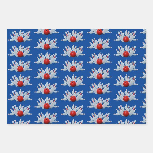 10-pins Bowling Strike Inpakpapier Vel (Voorkant 3)