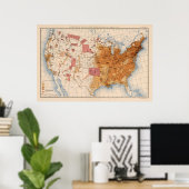 10 Populatie 1870 Poster (Thuiskantoor)