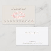 10 Punch Roze Glitter Lips Klantenloyaliteit Kaart (Voorkant / Achterkant)