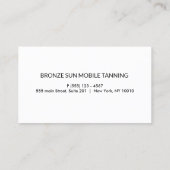 10 Punch Spray Tan Visite Fidélité du client (Dos)