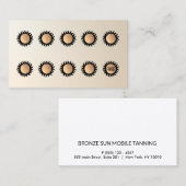10 Punch Spray Tan Visite Fidélité du client (Devant / Derrière)