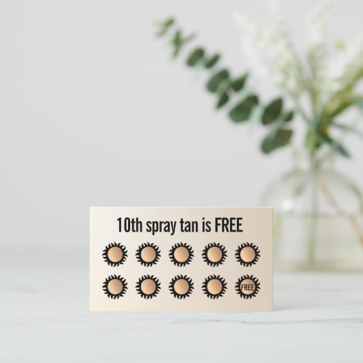 10 Punch Spray Tan Visite Fidélité du client (Debout devant)