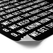 10 Redenen om met een mechanische funny-mechanica Poster (Hoek)