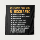 10 Redenen om met een mechanische funny-mechanica  Wandkleed (Voorkant)