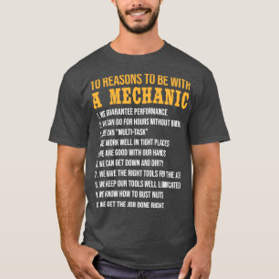 10 Redenen om met een mechanische grappige uitspra T-shirt