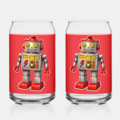 10 robot rood glas kan de (Voorkant)