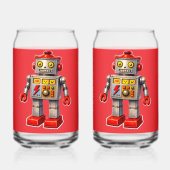 10 robot rood glas kan de (Achterkant)