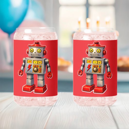 10 robot rood glas kan de (Insitu (Baby Shower))