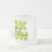 10 Run Spring Green Matglas Koffiemok (Voorkant links)