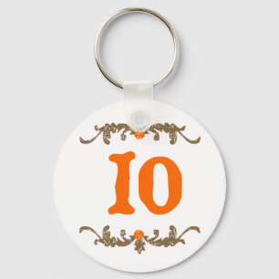 #10 Sinaasappel & bruine rol Sleutelhanger