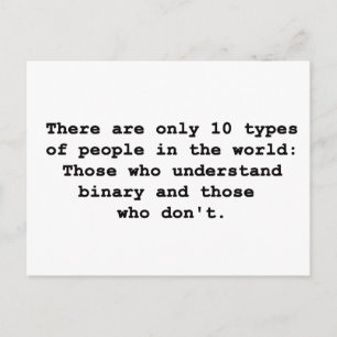 10 Soorten mensen Briefkaart