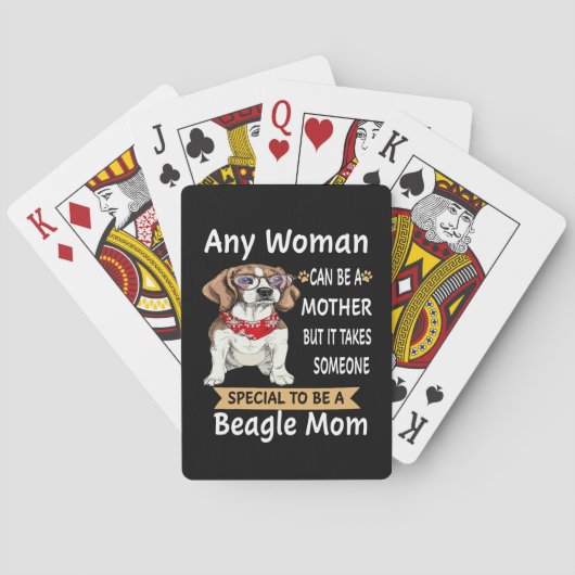 10 Special Om Een Beagle Moeder Te Zijn Pokerkaarten (Achterkant)