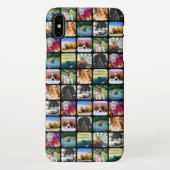 10 Square Photo Grid Sjabloon Rond zwart Lijst iPhone Hoesje (Achterkant)