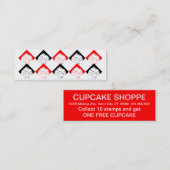 10 stempel cupcake kaart (Voorkant / Achterkant)