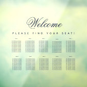 10 Tabel marineblauw, transparant zitvlak Raamsticker (Vel 3)