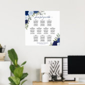 10 Tableau Bleu Roses Élégant Mariage Seating Char (Bureau à domicile)