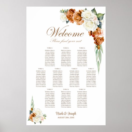 10 Tableau Brûlé Orange Blanc Platine Platine Grap (Devant)