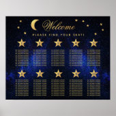 10 Tableau Mariage céleste Bleu Or Plat (Devant)