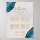 10 Tableau Mariage Sièges Diagramme Bleu Géodes Ma (Devant)