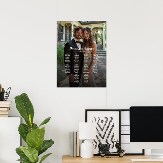 10 tables élégant tableau de sièges mariage photo (Bureau à domicile)