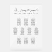 10 Tables Favorite People Acrylic Seating Chart (Recto)