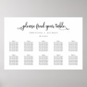 10 Tables Planifier Élégant Simple Invités Tableau (Devant)