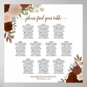 10 Tafel Rust Oranje Rozen Buurzentabel Poster