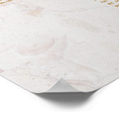 10 tafel trouwzaalstoelindeling blauw geoden marme poster (Hoek)