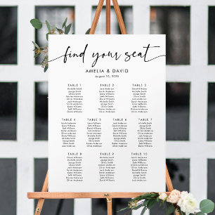 10 Tafels Vind Je Plaats Zitplaatsindeling Poster