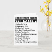 10 Things That Require Zero Talent Motivational  Kaart (Gele Bloem)