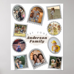 10 Tien Foto Modern Elegante Collage Familie Liefd Poster
