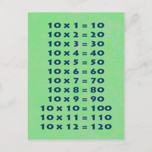 #10 Times Table Collectible Briefkaart