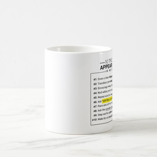 10 tours à sembler futés dans la tasse de réunions (Centre)