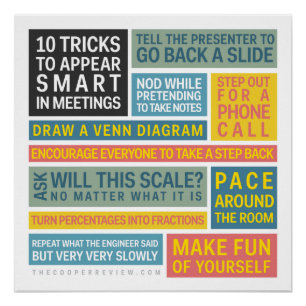 10 Tricks om Slim tijdens Vergaderingen te verschi Perfect Poster