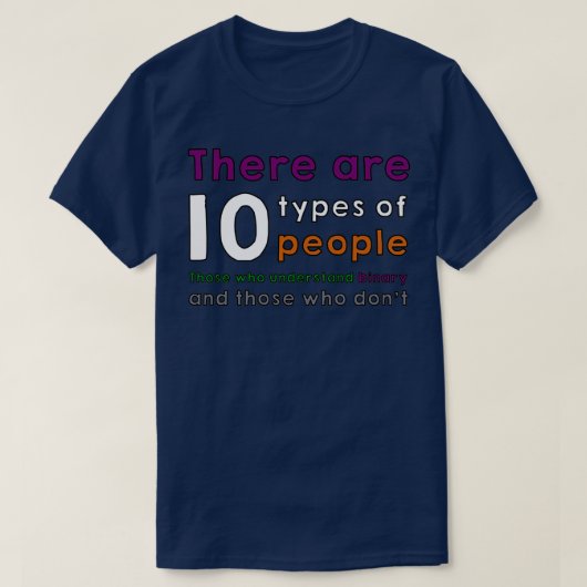 10 types of people t-shirt (Design voorkant)
