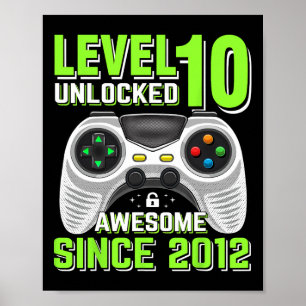 10 Unlocked Geweldige 2012 Videospel 10e Verjaarda Poster