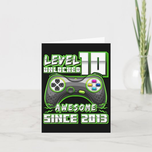 10 Unlocked Geweldige 2013 Videospel 10e Verjaarda Kaart (Voorkant)