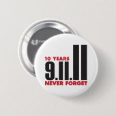 10 van het jaar van het Jubileum 11 de Button van (Voorkant /achterkant)